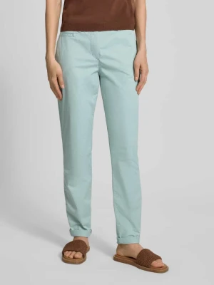 Chinos o kroju slim fit z mieszanki bawełny Tom Tailor Miętowy