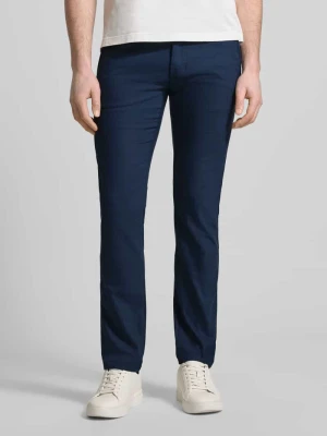 Chinosy o kroju slim fit z mieszanki bawełny, lnu i wiskozy z dodatkiem wiskozy Boss Orange