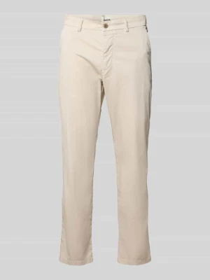 Chinos o kroju straight fit z mieszanki bawełny Drykorn Écru