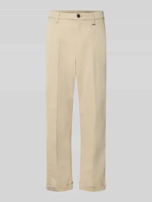Chinos o kroju straight fit z mieszanki bawełny MAC Beżowy
