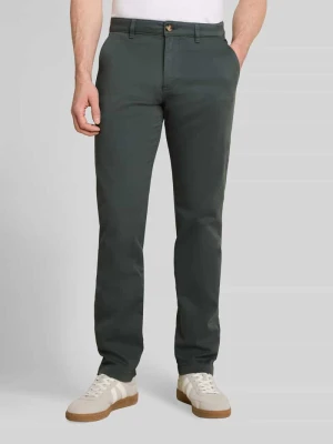 Chinos o kroju straight fit z mieszanki bawełny Tom Tailor Oliwkowy