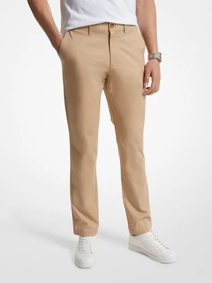 Chinosy o dopasowanym kroju z mieszanki bawełny Michael Kors Mens