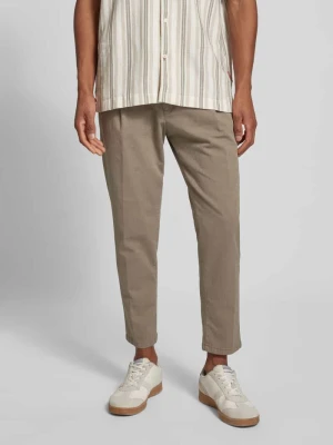 Chinosy o kroju regular fit z lamowanymi kieszeniami model ‘CHASY 10’ Drykorn Beżowy