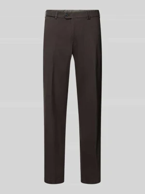 Chinosy o kroju regular fit z mieszanka bawełny model 'PEAKER' hiltl Ciemnoszary
