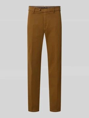 Chinosy o kroju regular fit z mieszanki bawełny model 'Lupus' Mmx Camel