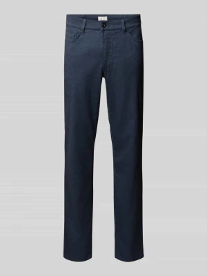 chinosy o kroju regular fit z mieszanki bawełny z dodatkiem wiskozy model 'Wool Look Flex' BRAX Królewski niebieski