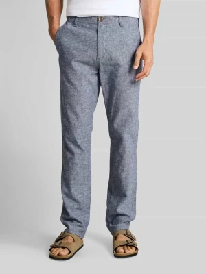 Chinosy o kroju regular fit z mieszanki lnu i bawełny Tom Tailor