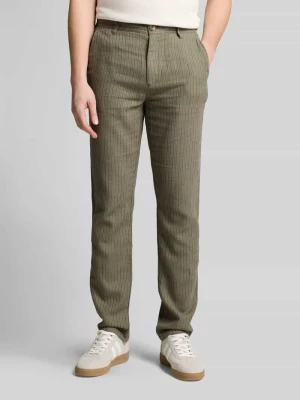 Chinosy o kroju regular fit z mieszanki lnu i bawełny Tom Tailor