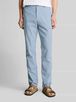 Chinosy o kroju regular fit z mieszanki lnu i bawełny Tom Tailor
