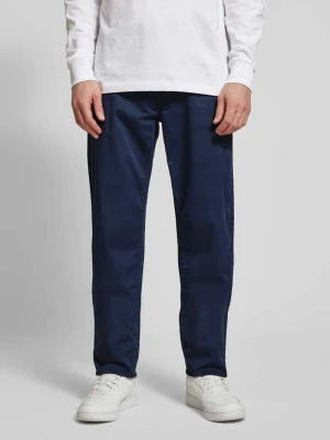 Chinosy o kroju regular fit z wpuszczanymi kieszeniami model ‘MADDOX’ Blend Granatowy
