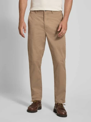 Chinosy o kroju relaxed fit z mieszanki bawełny Tom Tailor Beżowy
