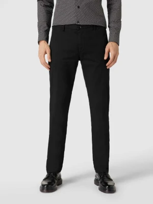 Chinosy o kroju slim fit z dodatkiem streczu model ‘Rice’ Boss Czarny