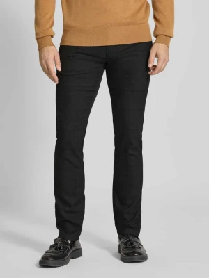 Chinosy o kroju slim fit z dodatkiem wiskozy Boss Czarny