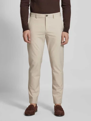 Chinosy o kroju slim fit z fakturowanym wzorem model ‘ROBERT’ Selected Homme