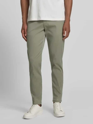 Chinosy o kroju slim fit z mieszanki bawełny model 'MILES' Selected Homme