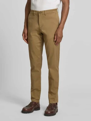 Chinosy o kroju slim fit z mieszanki bawełny model 'MILES' Selected Homme