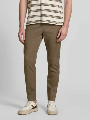 Chinosy o kroju slim fit z mieszanki bawełny model 'MILES' Selected Homme Camel