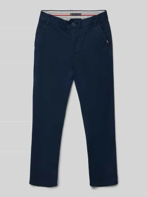 Chinosy o kroju slim fit z mieszanki bawełny Tommy Hilfiger Teens