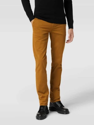 Chinosy o kroju slim fit z naszywką z logo model ‘Schino’ Boss Orange