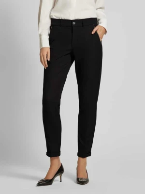 Chinosy o kroju slim fit z obszyciem ozdobnymi kamieniami model ‘LOUISA’ Angels Czarny