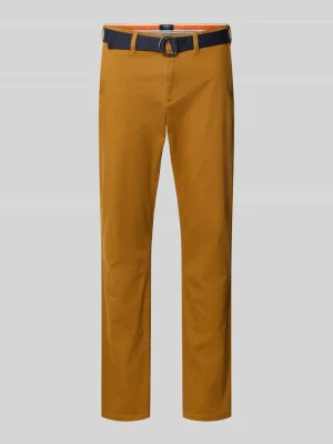 Chinosy o kroju slim fit z paskiem MCNEAL