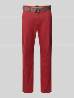 Chinosy o kroju slim fit z paskiem MCNEAL