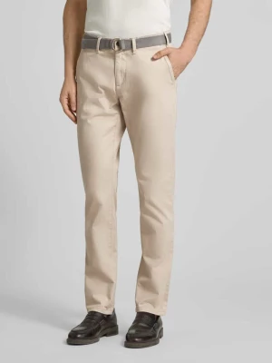 Chinosy o kroju slim fit z paskiem MCNEAL