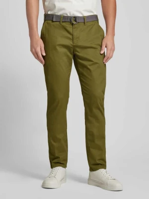 Chinosy o kroju slim fit z paskiem MCNEAL