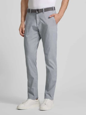 Chinosy o kroju slim fit z paskiem MCNEAL