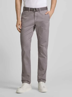 Chinosy o kroju slim fit z paskiem MCNEAL