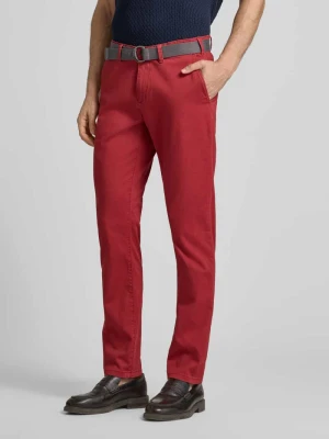 Chinosy o kroju slim fit z paskiem MCNEAL