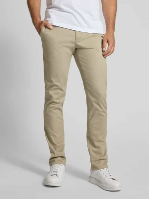Chinosy o kroju slim fit z paskiem MCNEAL