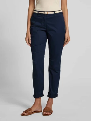 Chinosy o kroju slim fit z paskiem Tom Tailor