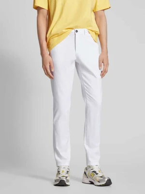 Chinosy o kroju slim fit z wpuszczaną kieszenią model ‘MARCO BOWIE’ w kolorze białym Jack&Jones