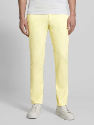 Chinosy o kroju slim fit z wpuszczanymi kieszeniami MCNEAL Jasnożółty