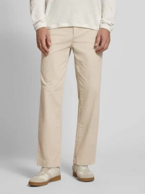 Chinosy o kroju straight fit z mieszanka bawełny model 'Chino_Keyes_DS' Boss Beżowy