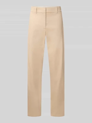 Chinosy o kroju straight fit z mieszanki bawełny Lacoste Camel