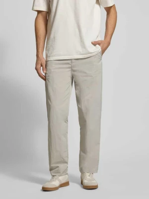 Chinosy o kroju straight fit z wszytym paskiem model ‘STRAIGHT-7’ Boss Orange