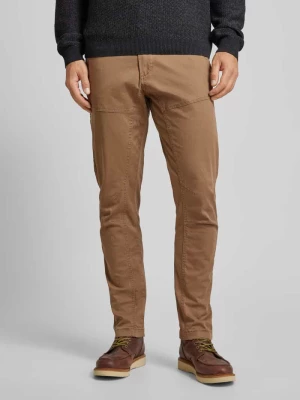 Chinosy o kroju tapered fit z kieszeniami z tyłu model ‘TORONTO’ camel active