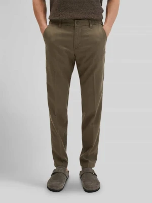 Chinosy o kroju tapered fit z mieszanki lyocellu Marc O'Polo Ciemnobrązowy