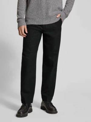Chinosy o kroju tapered z mieszanki wełny model ‘CHINO-ST’ Boss Czarny