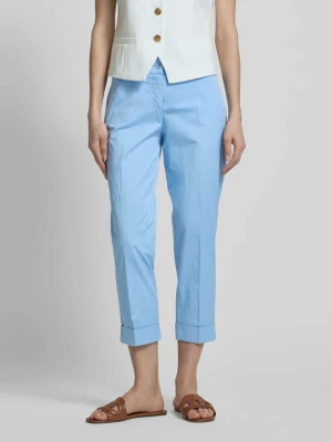 Chinosy o skróconym kroju regular fit model ‘DORA’ RAFFAELLO ROSSI