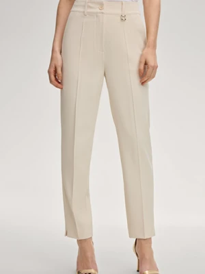 Spodnie garniturowe Philomena w kolorze kremowym Joop