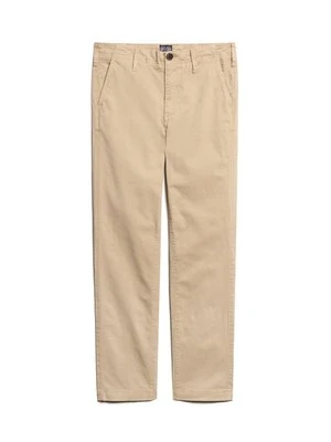 Chinosy Superdry brązowy