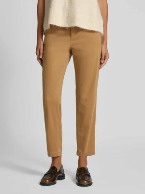 Chinosy z detalem z logo model ‘CHINO TURN UP’ MAC Beżowy