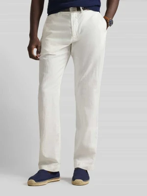 Chinosy z mieszanka lnu i bawełny Polo Ralph Lauren