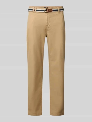 Chinosy z paskiem i wpuszczanymi kieszeniami model 'WARREN' Scotch & Soda