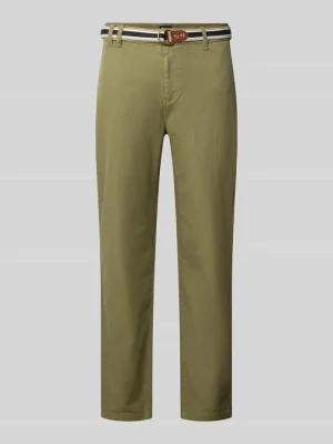 Chinosy z paskiem i wpuszczanymi kieszeniami model 'WARREN' Scotch & Soda
