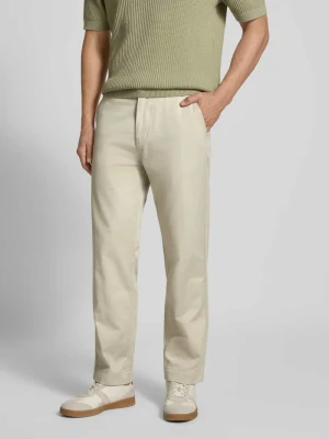 Chinosy z prostą nogawką z mieszanki bawełny Boss Orange