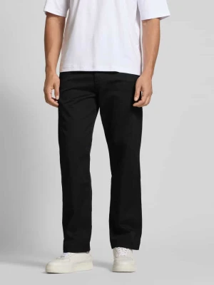 Chinosy z prostą nogawką z mieszanki bawełny Boss Orange